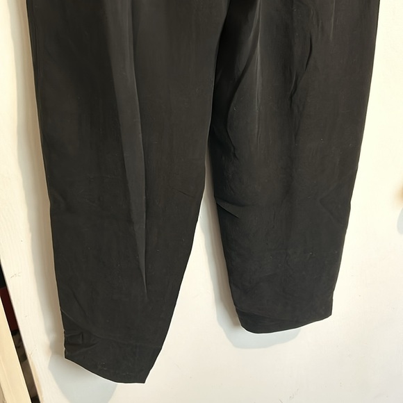 VINTAGE Christie & Jill Silk Black pleated baggy Pants size 12 - Picture 5 of 7